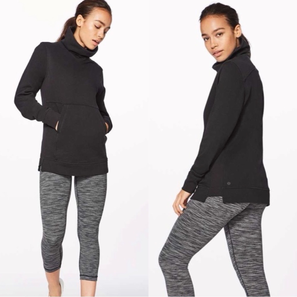 Black Lululemon Press Pause Pullover Athletic Women's